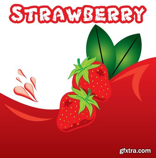 Stock Vectors - Strawberry 4, 25xEPS