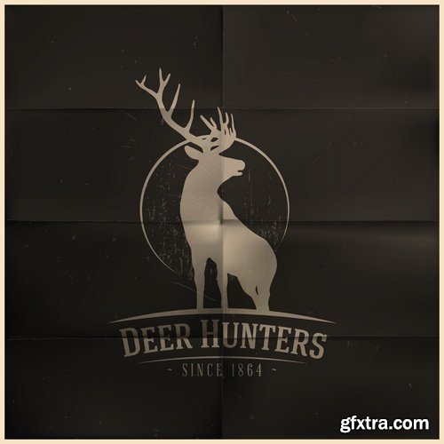 Stock Vectors - Hunting 2, 25xEPS