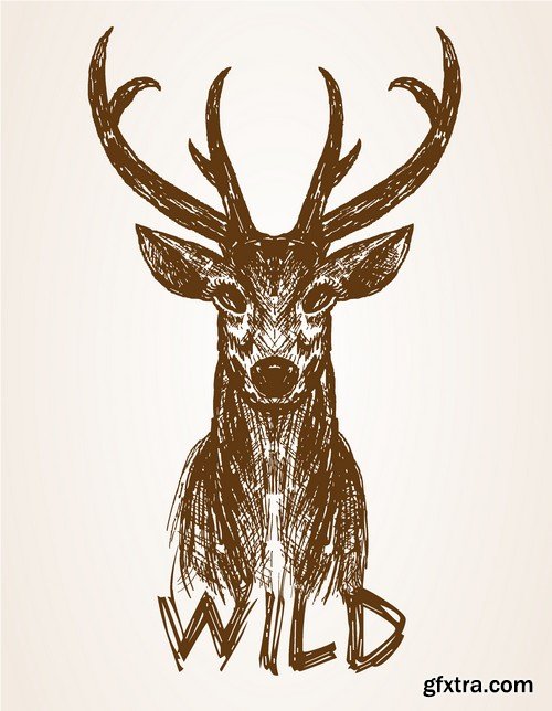 Stock Vectors - Hunting 2, 25xEPS