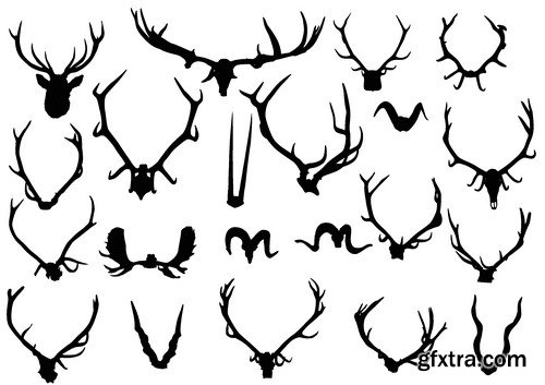 Stock Vectors - Hunting 2, 25xEPS