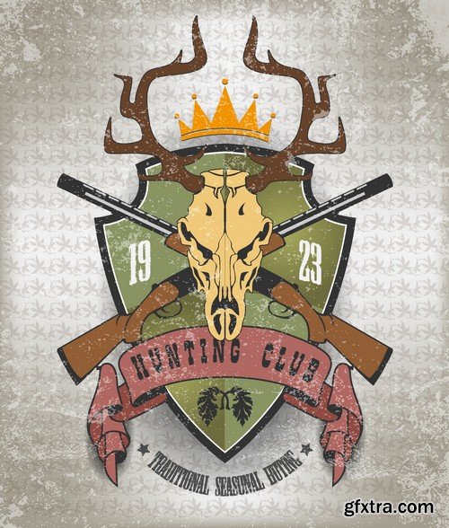 Stock Vectors - Hunting 2, 25xEPS