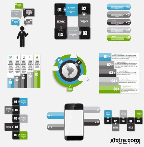 Stock Vectors - Business Infographic 3, 25xEPS