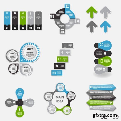 Stock Vectors - Business Infographic 3, 25xEPS