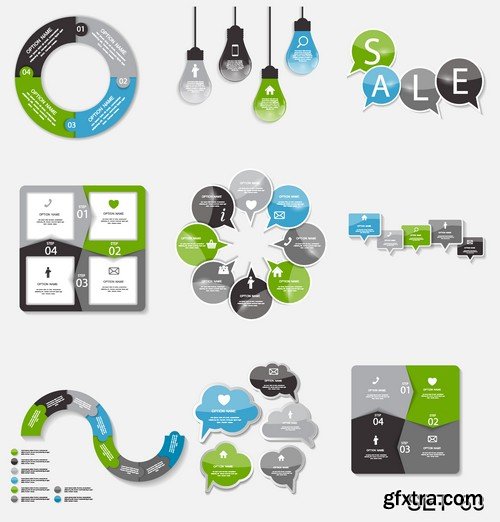 Stock Vectors - Business Infographic 3, 25xEPS