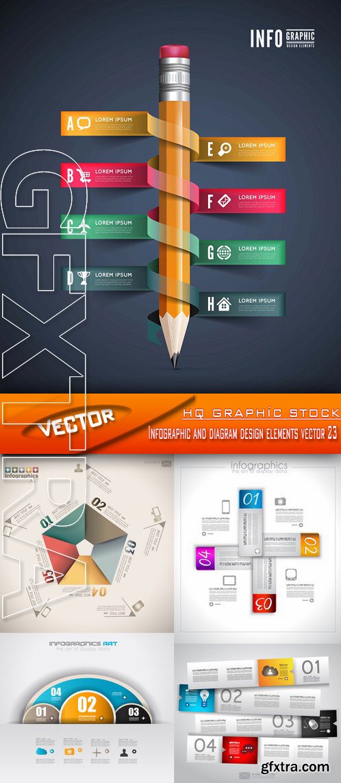 Stock Vector - Infographic and diagram design elements vector 23