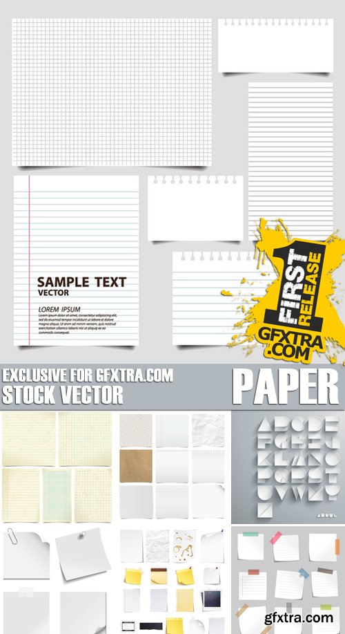 Stock Vectors - Paper, 25xEPS