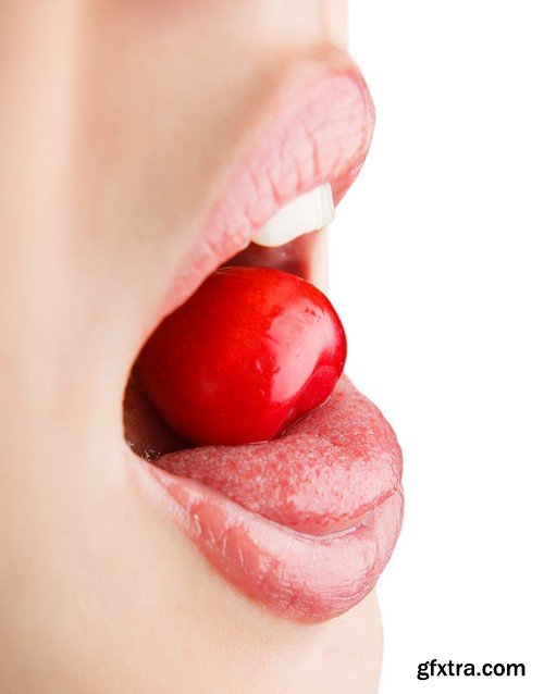 Stock Photos - Girls with cherry, 25xJPG