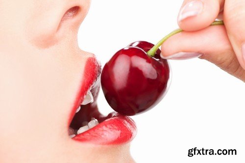 Stock Photos - Girls with cherry, 25xJPG