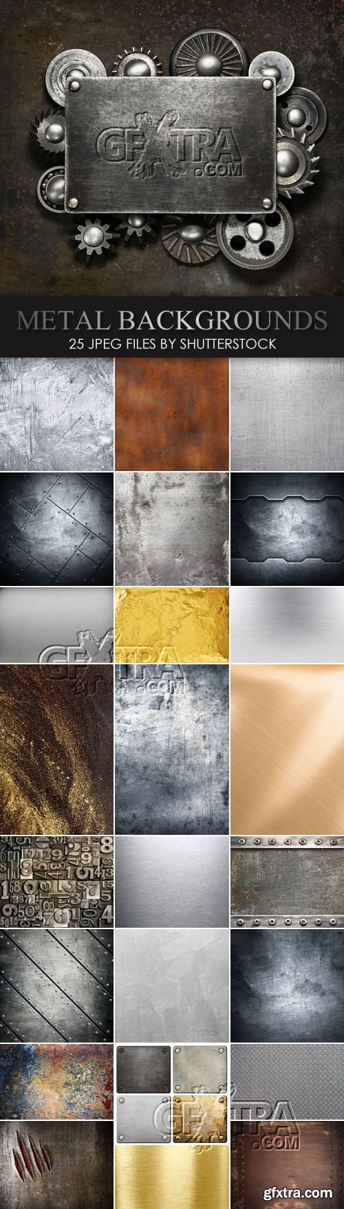 Stock Photo - Metal Backgrounds, Textures