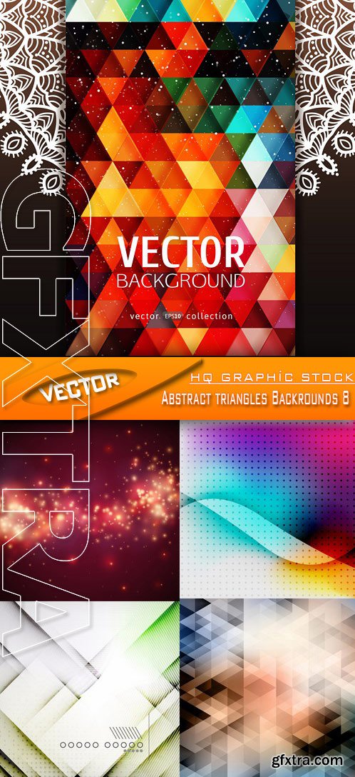 Stock Vector - Abstract triangles Backrounds 8