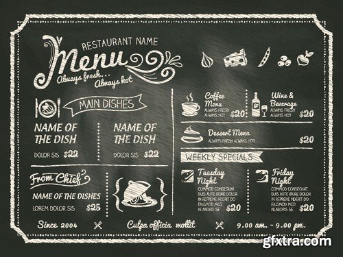 Stock Vectors - Menu Mix 6, 25xEPS