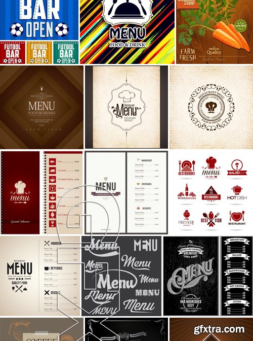 Stock Vectors - Menu Mix 6, 25xEPS