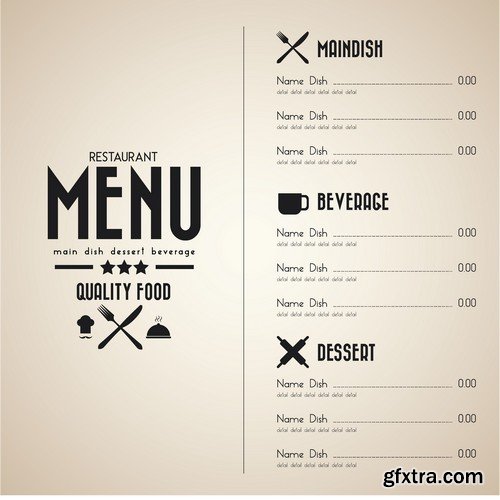 Stock Vectors - Menu Mix 6, 25xEPS