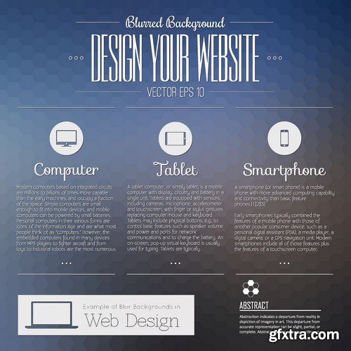 Stock Vectors - Website template 14, 25xEPS