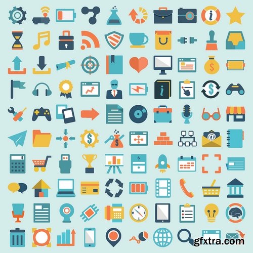 Flat Icons in vector Set from stock #22 - 25 Eps