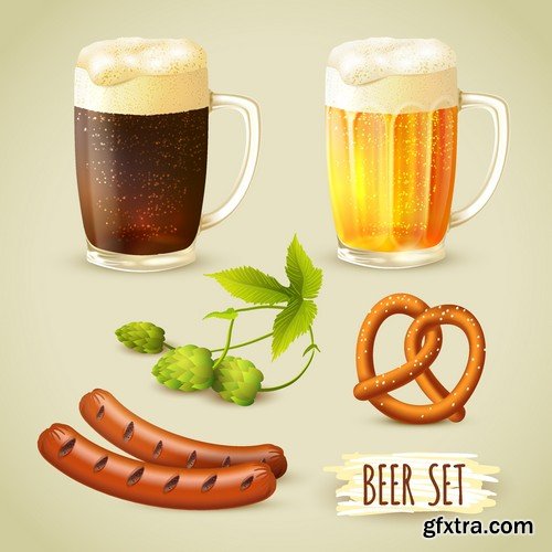 Stock Vectors - Beer 3, 25xEPS