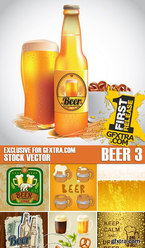 Stock Vectors - Beer 3, 25xEPS