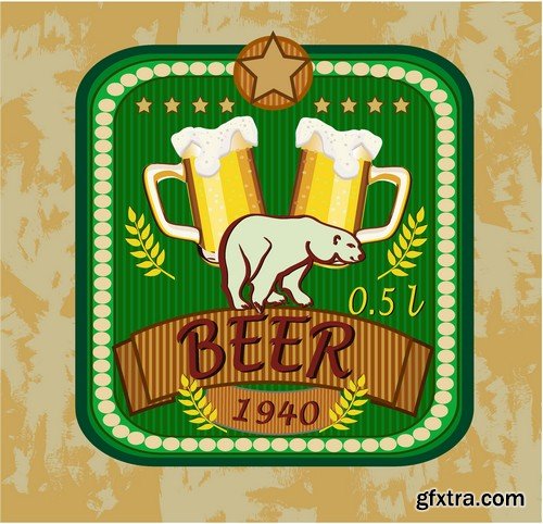 Stock Vectors - Beer 3, 25xEPS