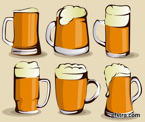 Stock Vectors - Beer 3, 25xEPS