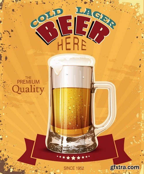 Stock Vectors - Beer 3, 25xEPS