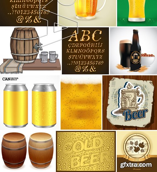 Stock Vectors - Beer 3, 25xEPS