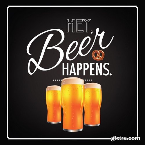 Stock Vectors - Beer 3, 25xEPS