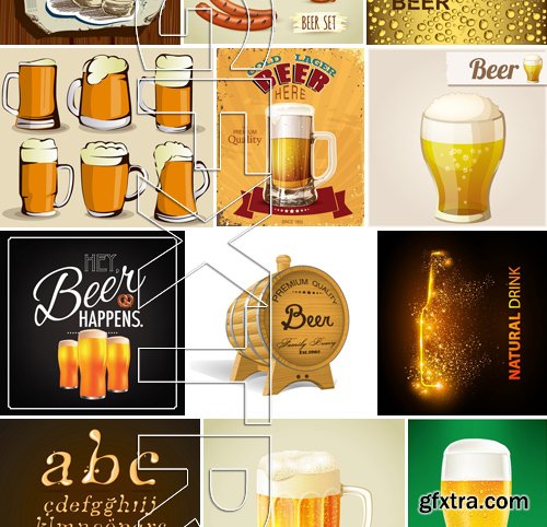 Stock Vectors - Beer 3, 25xEPS