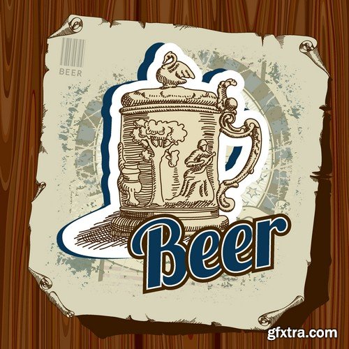 Stock Vectors - Beer 3, 25xEPS