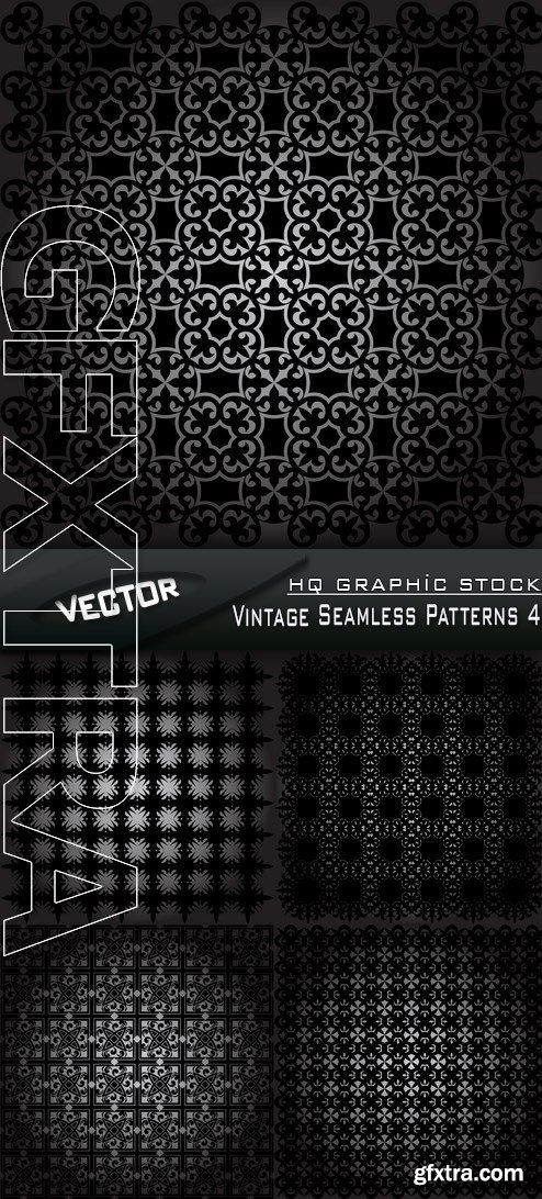 Stock Vector - Vintage Seamless Patterns 4