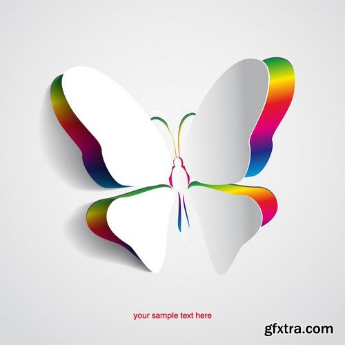 Stock Vectors - Butterfly 3, 25xEPS