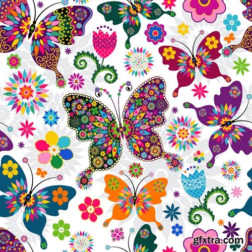 Stock Vectors - Butterfly 3, 25xEPS