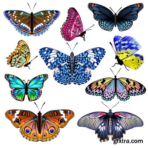 Stock Vectors - Butterfly 3, 25xEPS