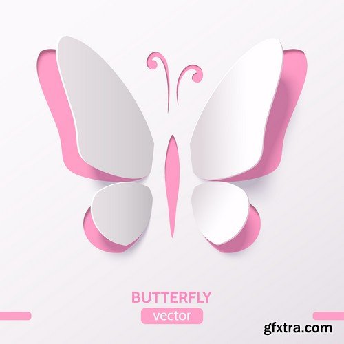 Stock Vectors - Butterfly 3, 25xEPS