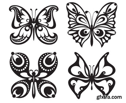 Stock Vectors - Butterfly 3, 25xEPS