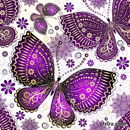 Stock Vectors - Butterfly 3, 25xEPS