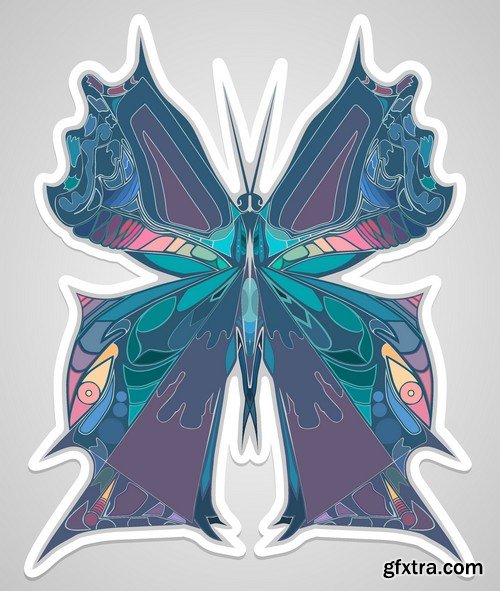 Stock Vectors - Butterfly 3, 25xEPS