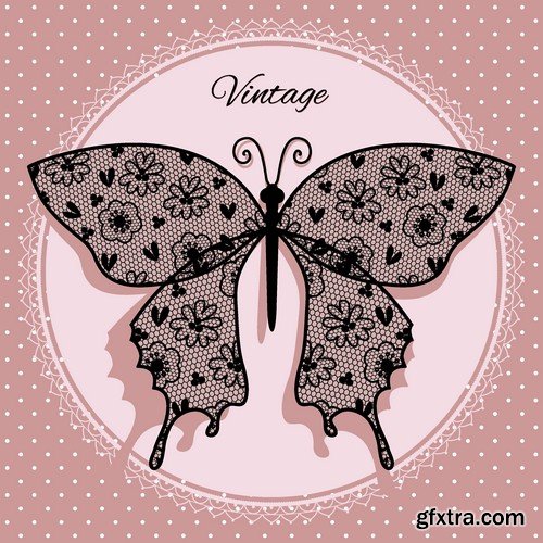 Stock Vectors - Butterfly 3, 25xEPS