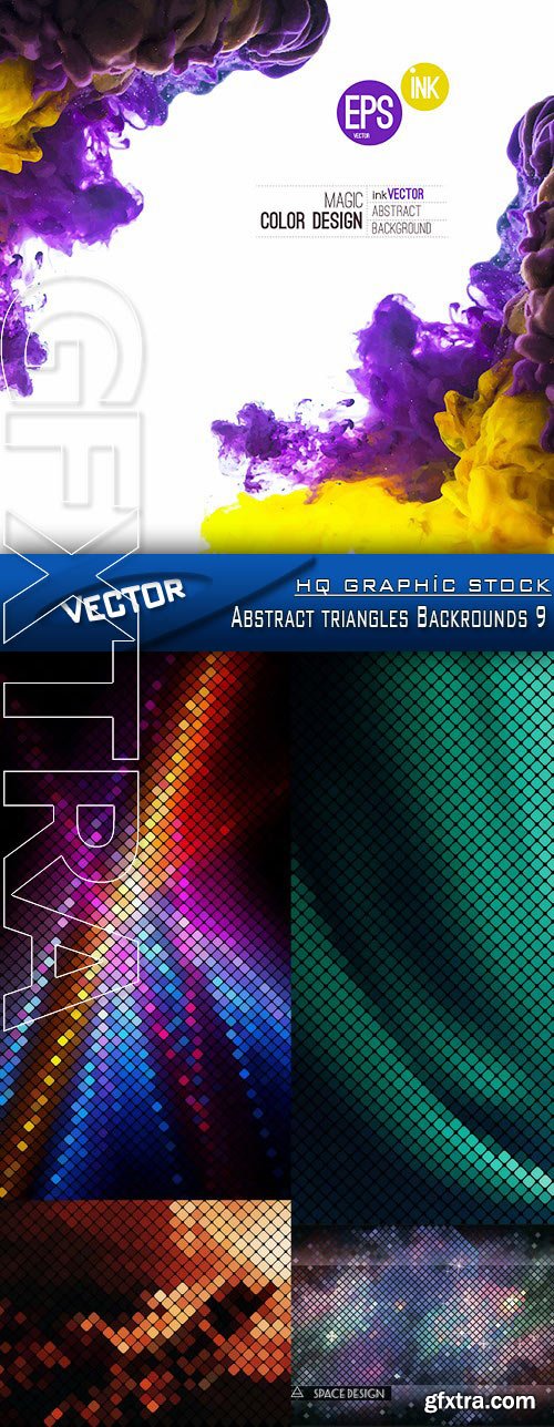 Stock Vector - Abstract triangles Backrounds 9