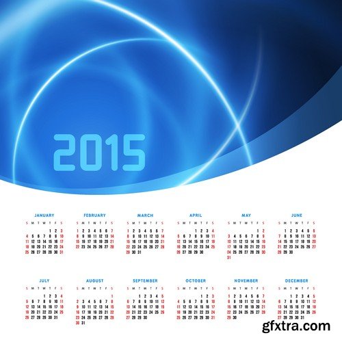 Stock Vectors - Calendar 2015, 25xEPS