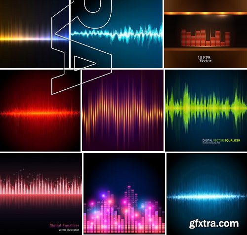 Stock Vectors - Digital equalizer 2, 25xEPS