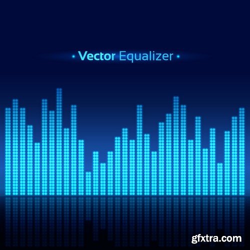 Stock Vectors - Digital equalizer 2, 25xEPS