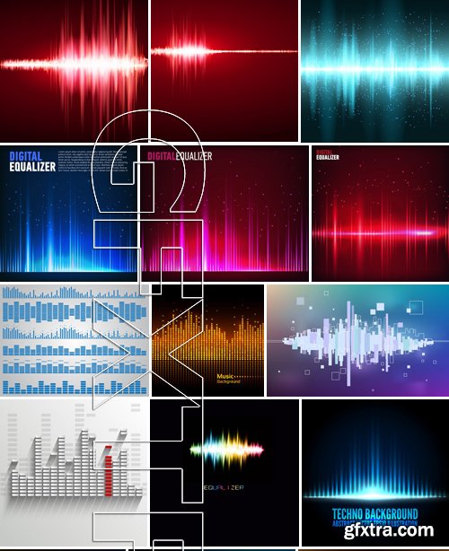 Stock Vectors - Digital equalizer 2, 25xEPS