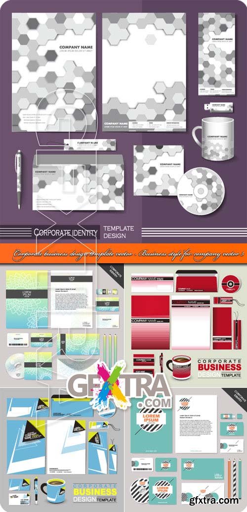 Corporate business design template vector - Business style for company vector 3