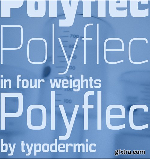 Polyflec Font Family - 4 Fonts 120$