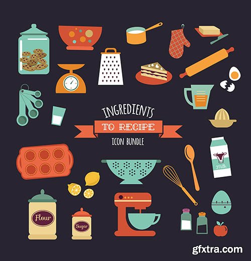 Food Labels & Icons 25 EPS