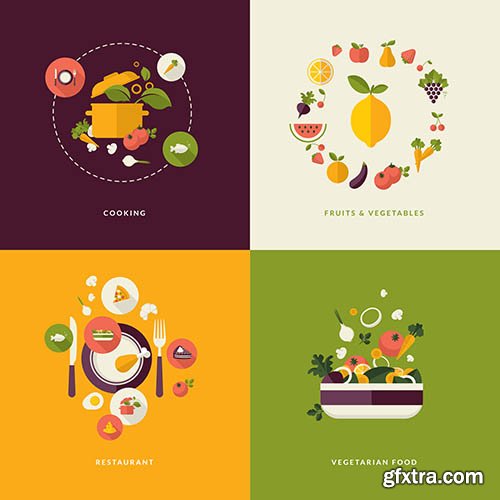 Food Labels & Icons 25 EPS