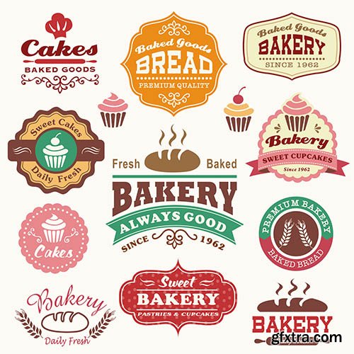 Food Labels & Icons 25 EPS