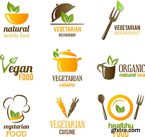 Food Labels & Icons 25 EPS