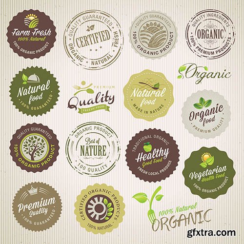 Food Labels & Icons 25 EPS