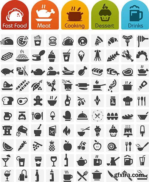 Food Labels & Icons 25 EPS